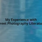 My Experience with Street Photography Literature